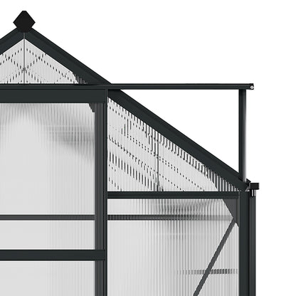 Outsunny BloomGreen 6' x 8' Greenhouse with Rain Gutter and Roof Vent Gray - 845-059GY