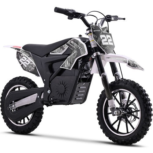 MotoTec 36v 790w Demon Electric Dirt Bike Lithium White