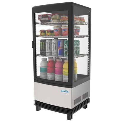 KOOLMORE CDCU3CSS 17 in. Stainless-Steel Countertop Display Refrigerator - 3 Cu Ft. CDCU-3C-SS - CDCU3CSS