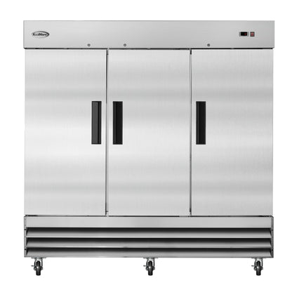 KOOLMORE 82 in. Three-Door Reach-In Freezer 72 cu ft. -  RIF-3D-SS
