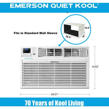Emerson Quiet - 14000 BTU TTW Air Conditioner with Wifi Controls, 230V | EATC14RSD2T