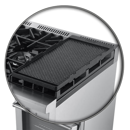 Forno 4-Piece Appliance Package - 30-Inch Dual Fuel Range with Air Fryer, Refrigerator, Wall Mount Hood, & 3-Rack Dishwasher in Stainless Steel - APR4-6196-30-H