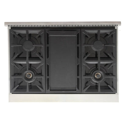 Kucht Professional 36" 5.2 cu. ft. Propane Gas Range in Black with True Simmer Burners, KFX3600X/LP-BK - KFX3600X/LP-BK