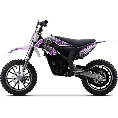 MotoTec 36v 790w Demon Electric Dirt Bike Lithium Purple