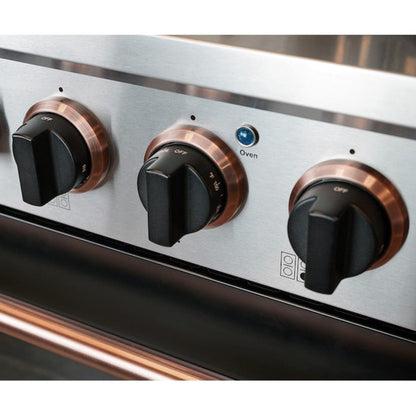 Kucht 30" Pro-Style Propane Gas Dual Fuel Range in Black with Rose Gold Accents, KDF302/LP-K-ROSE - KDF302/LP-K-ROSE