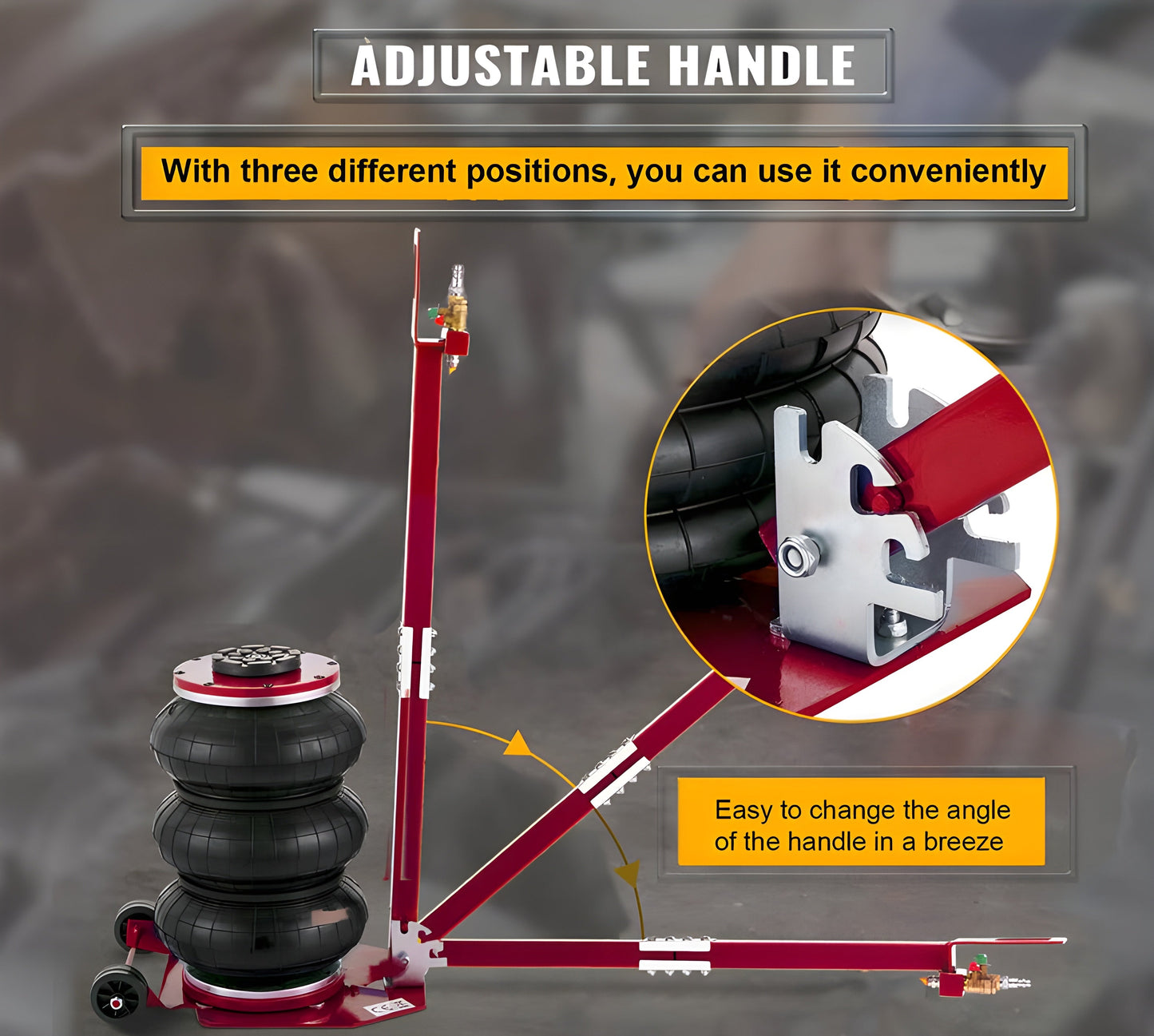 Katool Bag Air Jack 5 Ton Red Pneumatic Jack Car Lift Compressed - AirJack5