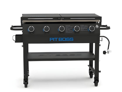 Pit Boss 5 Burner Gas Griddle w/ Folding Side Shelves - 11004