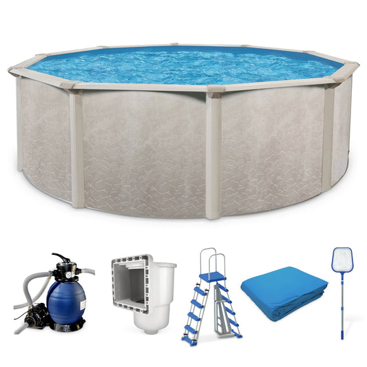Aquarian Phoenix 18' x 52" Above Ground Swimming Pool w/Pump, Ladder & Hardware - 75182