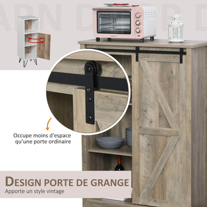 HomCom Sideboard Sideboard Dresser 2 Shelves Door with Frame - B08FMS9QTY