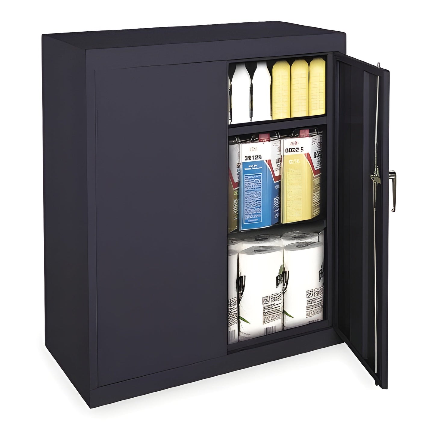 Grainger - Storage Cabinet Black 18 X 36 X 42 Inch 2 Shelves - 1UFC4