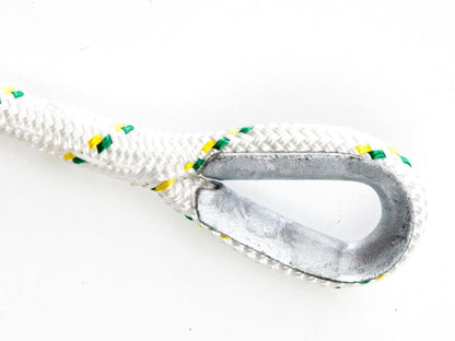 Portable Winch Double Braided 1/2" x 328' Polyester Rope with Splices & Thimbles - PW,PCA-1213M2ESC