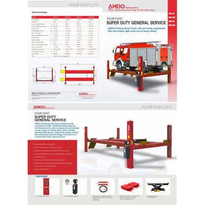 AMGO PRO-30 Heavy-Duty 30,000 lbs 4 Post Lift - PRO-30