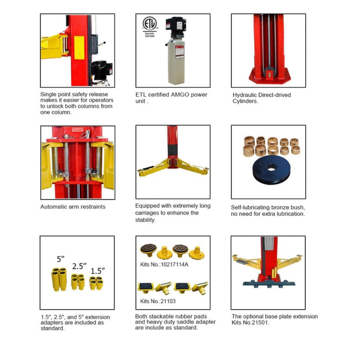 AMGO OH-18 18,000 lb 2 Post Lift - OH-18