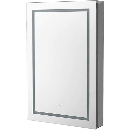 Aquadom Royale Plus 48" x 30" Extra Depth Rectangle Recessed or Surface Mount Single View LED Lighted Bathroom Medicine Cabinet With Defogger, Electrical Outlet, Magnifying Mirror - RPX-4830-6