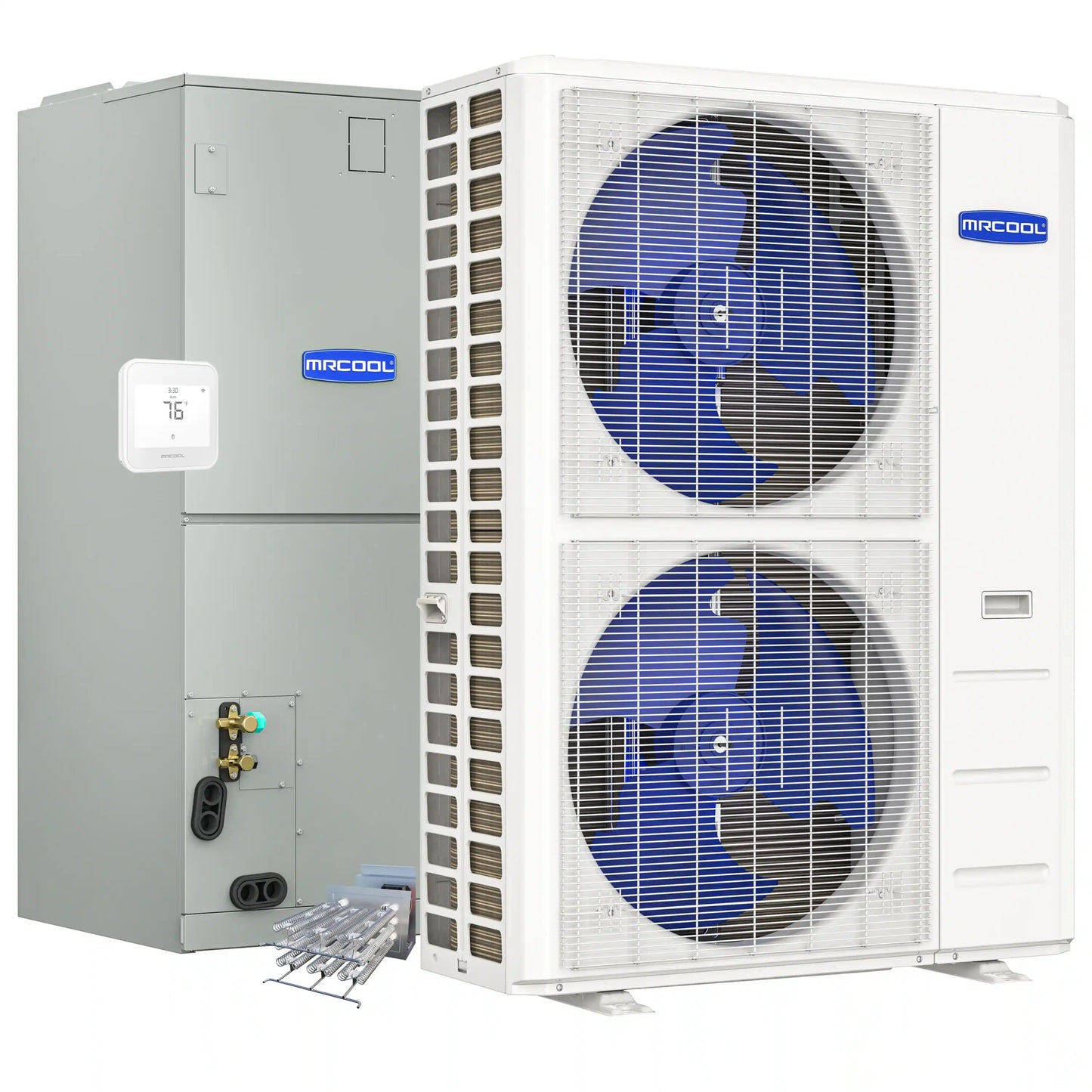 MRCOOL Hyper Heat 2nd Gen 48K BTU, 4 Ton 16.5 SEER2 Heat Pump Condenser and Ducted Air Handler with 8kW Heat Kit  - C48HP230BL00H08