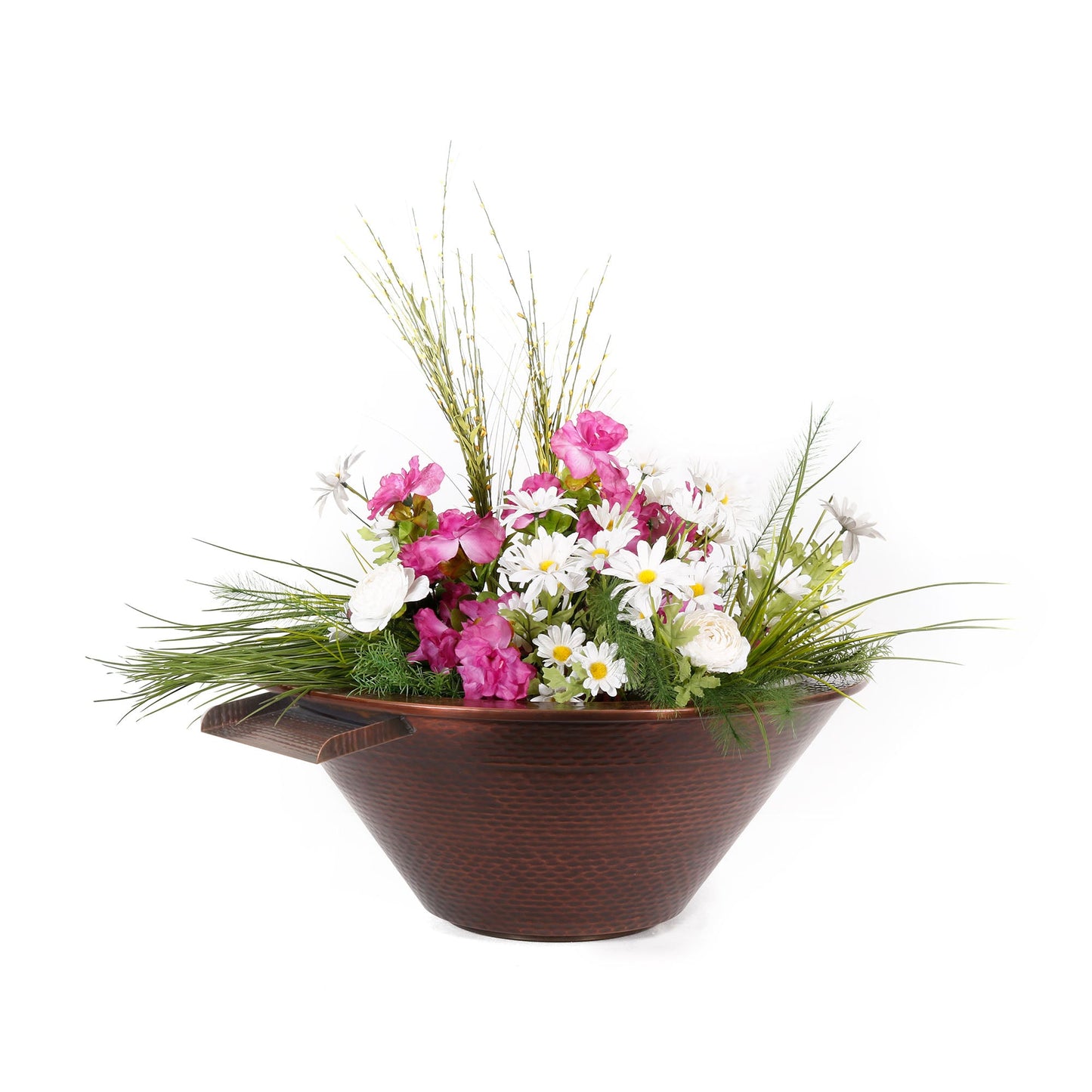 Cazo Planter & Water Bowl - Hammered Copper