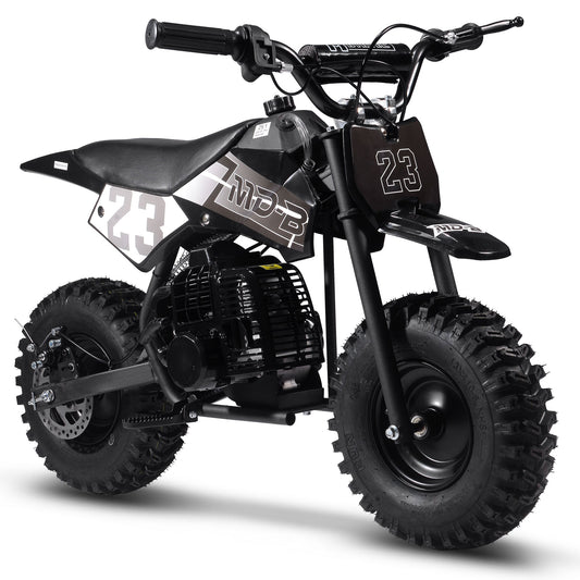 MotoTec Big Supermoto 50cc 2-Stroke Kids Dirt Bike Black