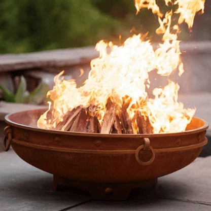 Patina Emperor Steel Fire Pit by Fire Pit Art - Emperor-MLS120-NG