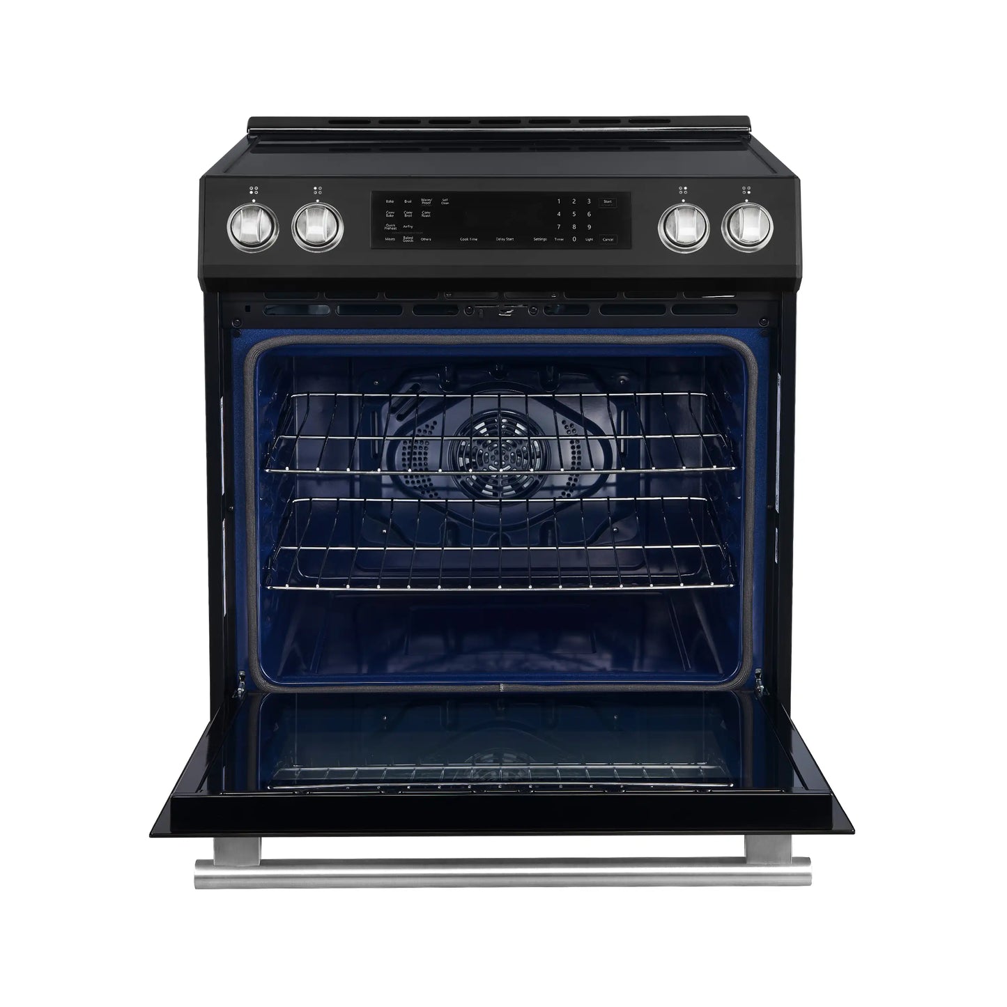 Forno 5-Piece Appliance Package - 30-Inch Induction Range, Under Cabinet Range Hood, Refrigerator with Water Dispenser, Dishwasher, and  Microwave Drawer in Black with Stainless Steel Trim - APW5-905-30BLK