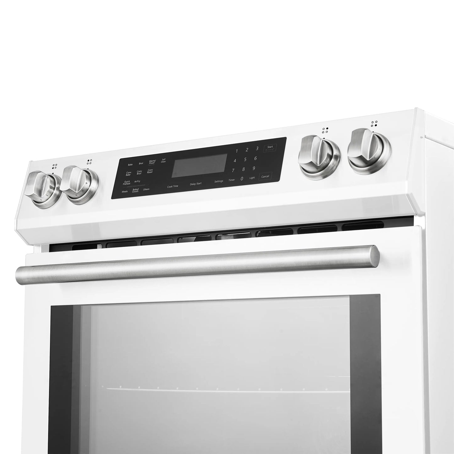 Forno 5-Piece Appliance Package - 30-Inch Inducton Range, Under Cabinet Range Hood, Refrigerator, Dishwasher, and  24-Inch Microwave Oven in White with Stainless Steel Trim - APR5-905-30WHT-MWO24