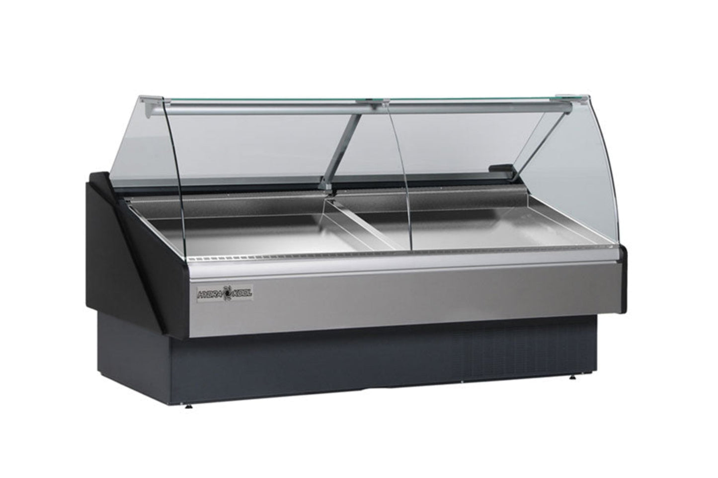 Hydra-Kool  | 101" Wide Self Contained Curved Glass Seafood Display Case - KFM-SC-100-S