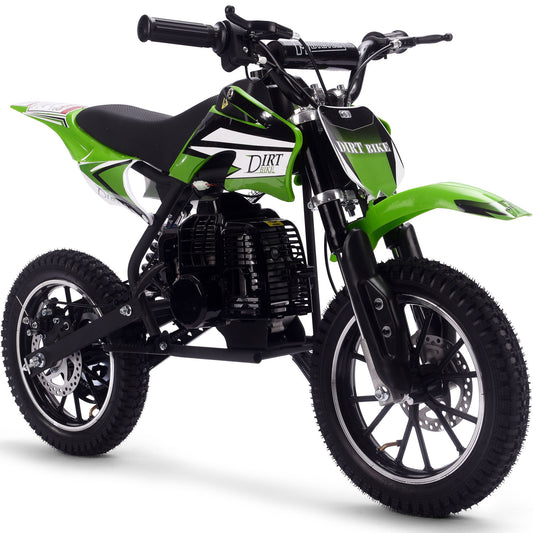 MotoTec Big Alien 50cc 2-Stroke Kids Gas Dirt Bike Green