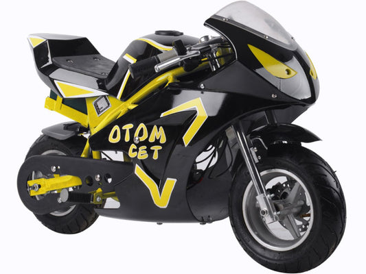 MotoTec Electric Pocket Bike GT 36v 500w Yellow