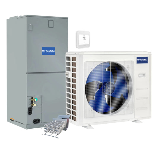 MRCOOL VersaPro 2nd Gen Central Split System with 18K BTU, 1.5 Ton, 18.8 SEER2, Heat Pump Condenser and Ducted Air Handler with 10kW Heat Kit   - MVP18HP2A00OH10
