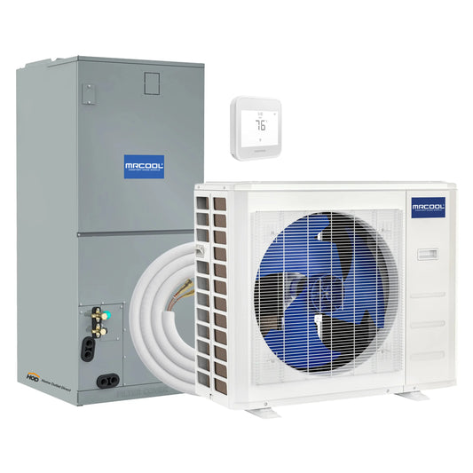 MRCOOL VersaPro 2nd Gen Central Split System with 30K BTU, 2.5 Ton, 17 SEER2, Central Ducted Condenser and Ducted Air Handler with 50 Ft. R-454B No-Vac Lineset  - MVP-30-HP-230A50