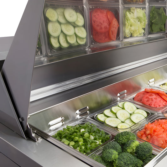 Maxx Cold One-Door Refrigerated Sandwich and Salad Prep Station, 7 cu. ft., in Stainless Steel - MXCR29SHC