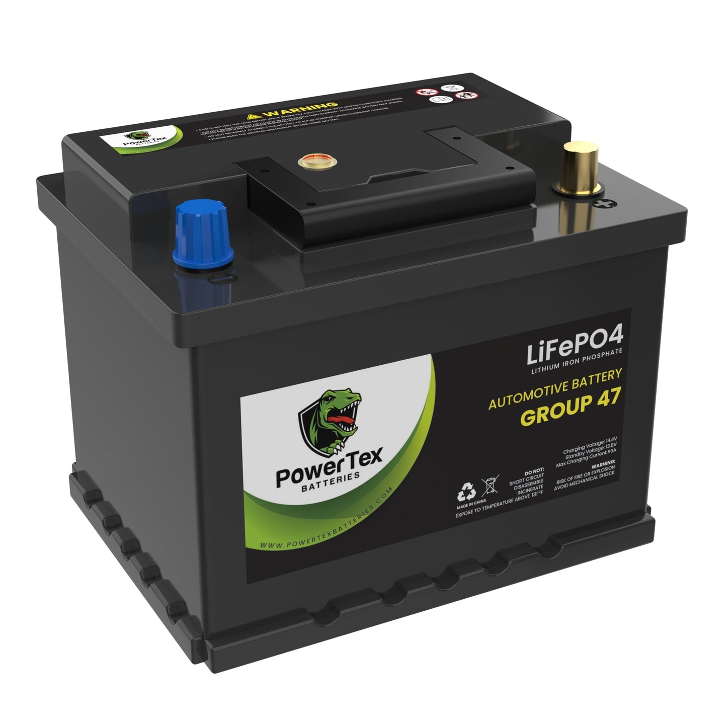 PowerTex 2011 Mini Cooper Countryman Car Battery BCI Group 47 H5 Lithium LiFePO4 Replacement Automotive Battery - PTLG47-458