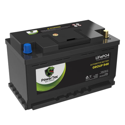 PowerTex 2008 Porsche Cayenne Car Battery BCI Group 94R / H7 Lithium LiFePO4 Automotive Battery - PTLG94R-1168