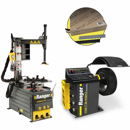 Ranger R980XR Tire Changer + DST2420 Wheel Balancer + Tape Wheel Weights Combo - Garage Gear & Co.