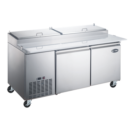 SABA SPP-67-9 - 67" Two Door Commercial Pizza Prep Table with 9 Pans