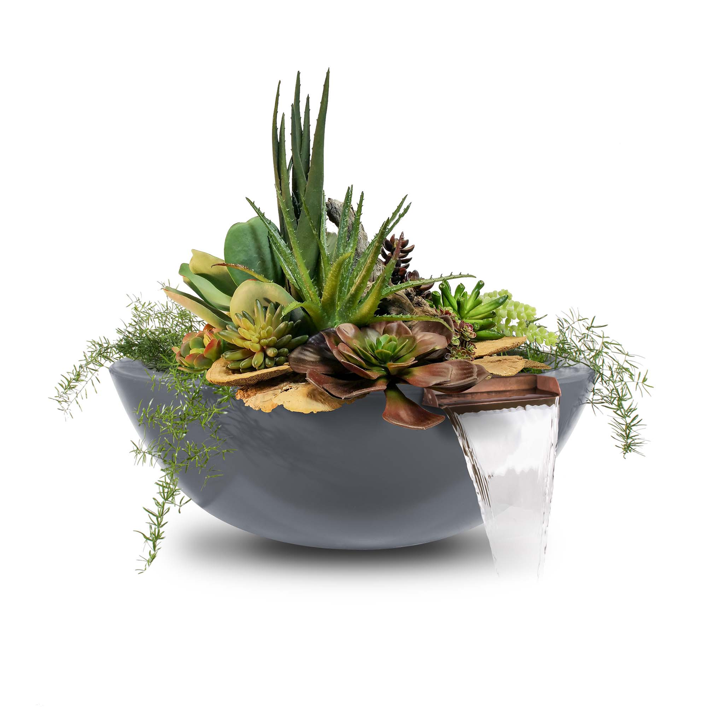 Sedona-GFRC-Planter-and-Water-Gray