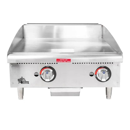 Star 8G-624TSPF Star-Max® 56,600 BTU 24" Gas Griddle Thermostatic Steel Plate - 8G-624TSPF