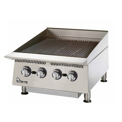 Star 8H-8024CBB-LP 24" 80,000 BTU Liquid Propane Ultra-Max® Gas Charbroilers - 8H-8024CBB-LP