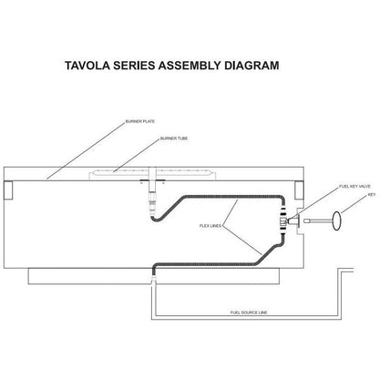 Tavola 6 Fire Table Assembly Diagram