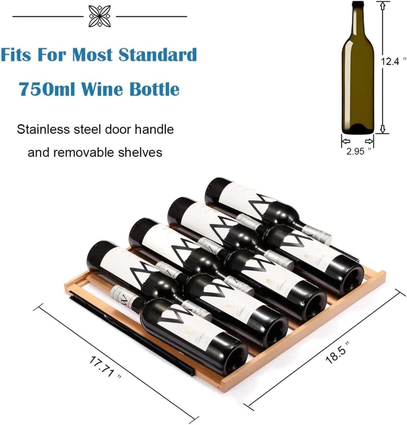 Antarctic Star 24" Wine Cooler Beverage Refrigerator - W51145B