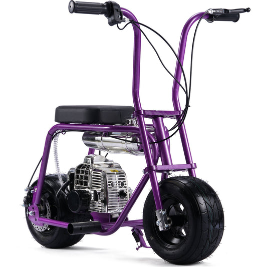 MotoTec Wild Rover 49cc 2-Stroke Kids Gas Mini Bike Purple