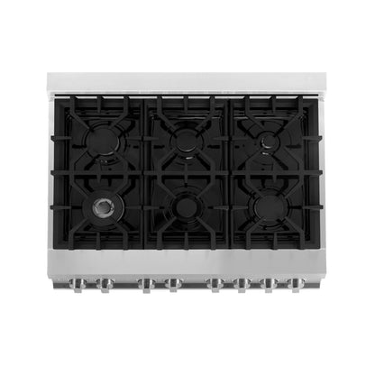 ZLINE 36 in. Professional Gas Burner/Electric Oven Stainless Steel Range, RA36
