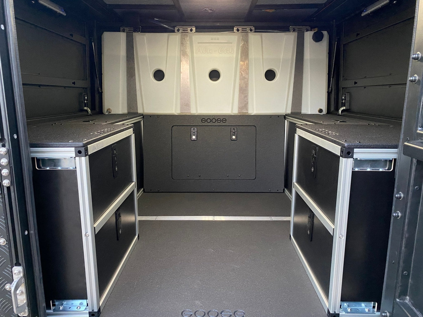GOOSE GEAR Alu-Cab Canopy Camper V2 - Chevy Colorado/GMC Canyon 2015-2022 2nd Gen. - Rear Double Drawer Module - 5' Bed - 1806-GGR-SH