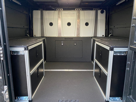 GOOSE GEAR Alu-Cab Canopy Camper V2 - Chevy Colorado/GMC Canyon 2015-2022 2nd Gen. - Rear Double Drawer Module - 5' Bed - 1806-GGR-SH