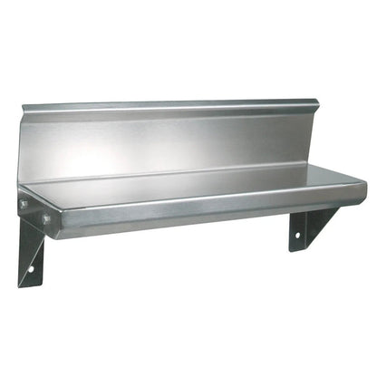 John Boos BHS548R6 Wall-Mounted 48" W x 5" D Lavatory Shelf with 4" H Riser - JBBHS548R6