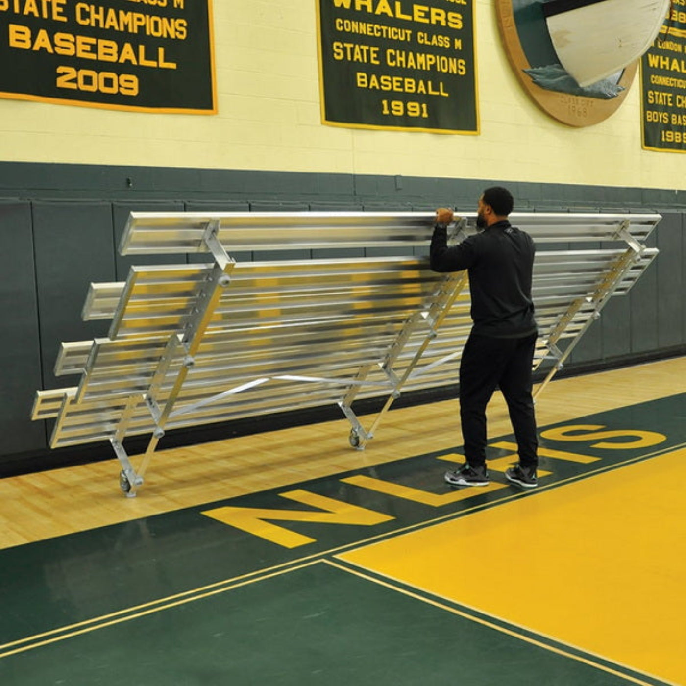 Bleacher - 15 ft. (2 Row - Double Foot Plank) - Tip & Roll - BLDP-2TRG