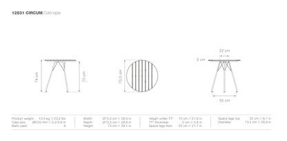 HOUE CIRCUM Outdoor Café Table