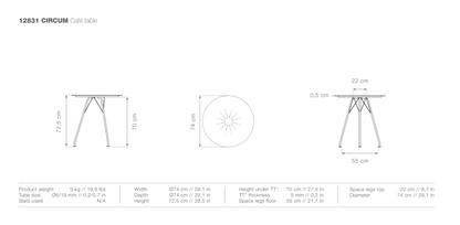 HOUE CIRCUM Outdoor Café Table