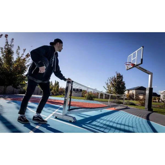 Dominator Pro Max Semi Permanent Rolling Portable Pickleball Net - pb-max-1