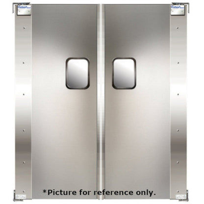 Curtron SPCD-20-AL-DBL-5448 54" x 47" Service-Pro Cafe Series 20 Swinging Door - CUSPCD20ALDBL5448