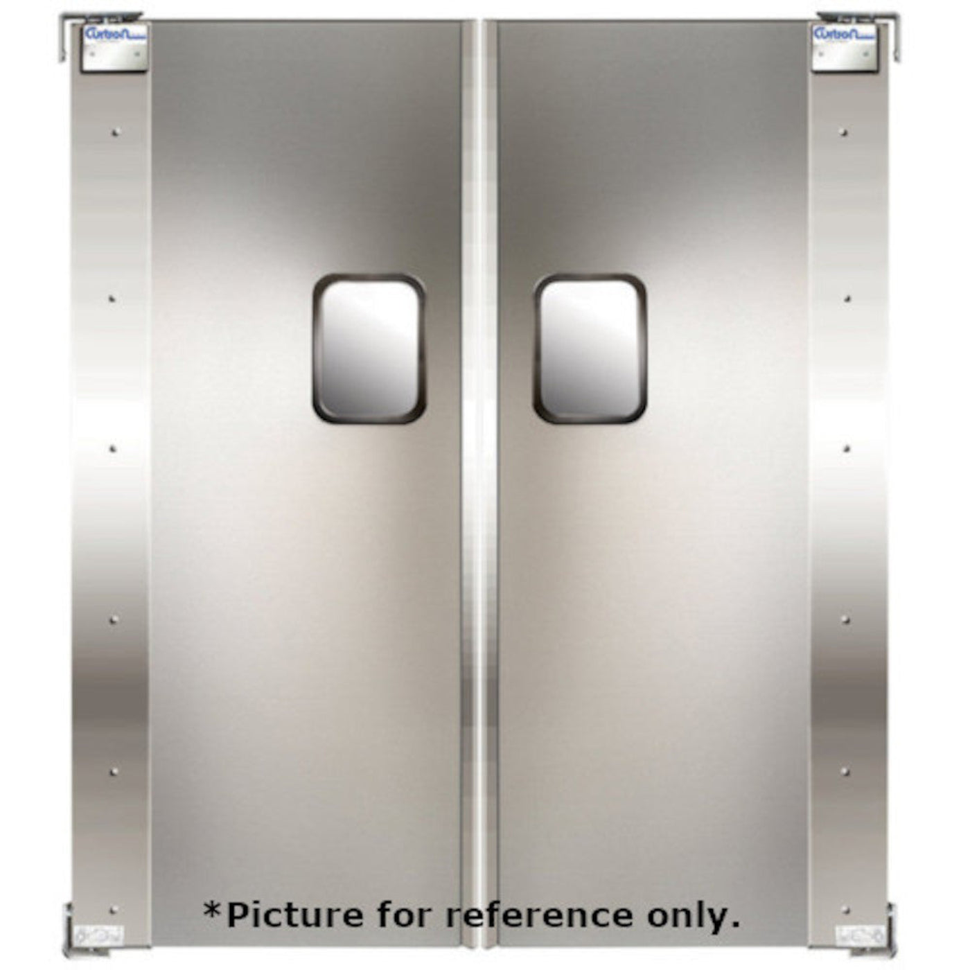 Curtron SPCD-20-AL-DBL-6048 60" x 47" Service-Pro Cafe Series 20 Swinging Door - CUSPCD20ALDBL6048
